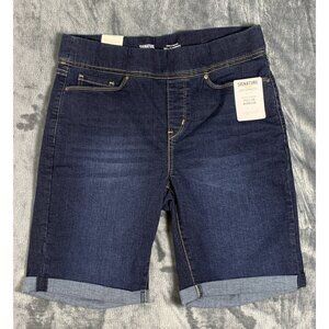 Levi's Women's Size 8 Pull On Bermuda Jean Shorts Rolled Hem Shapewear Denim